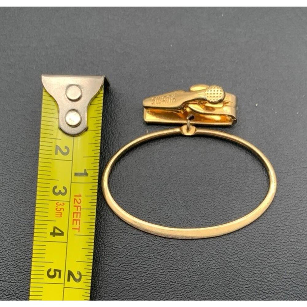 Vintage Swank Gold Tone Tie Clip Signed - Picture 5 of 5